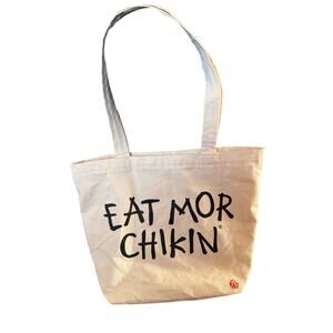 Chick-fil-A Official Eat Mor Chikin Canvas Tote Bag - Rare Promo Cow Merch